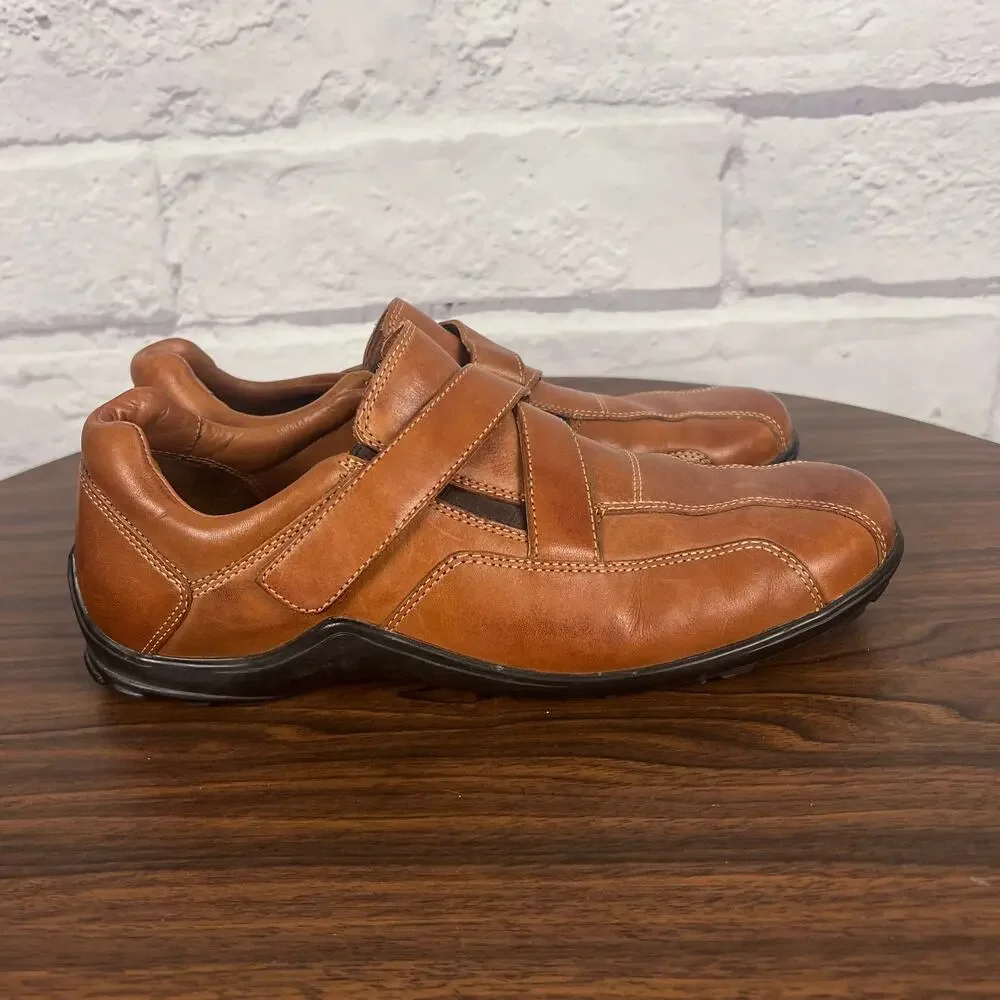 Cole Haan Mens 9 Old Money Quiet Luxury Preppy Leather Vibram Strap Work Loafers